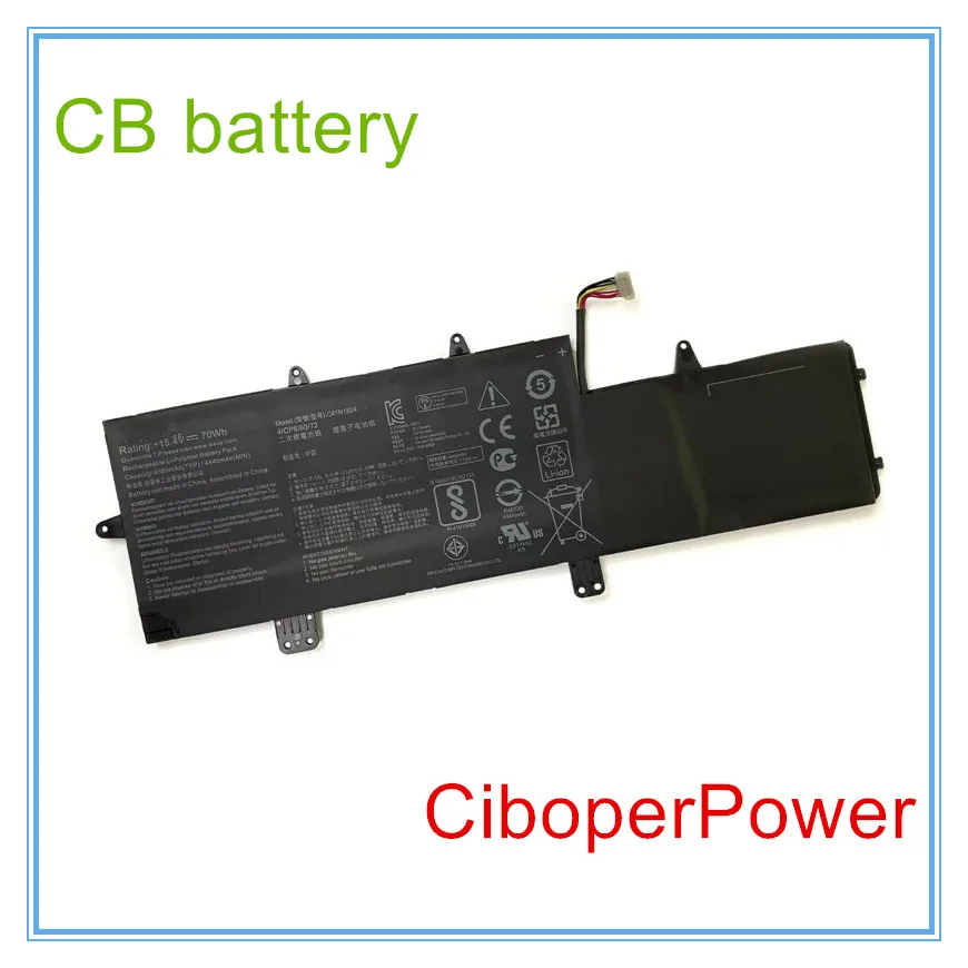 Laptop Battery C41N1804 15.4V/70Wh For Pro 14 UX450 UX450FD UX480 UX480FD 0B200-02980100 Notbook