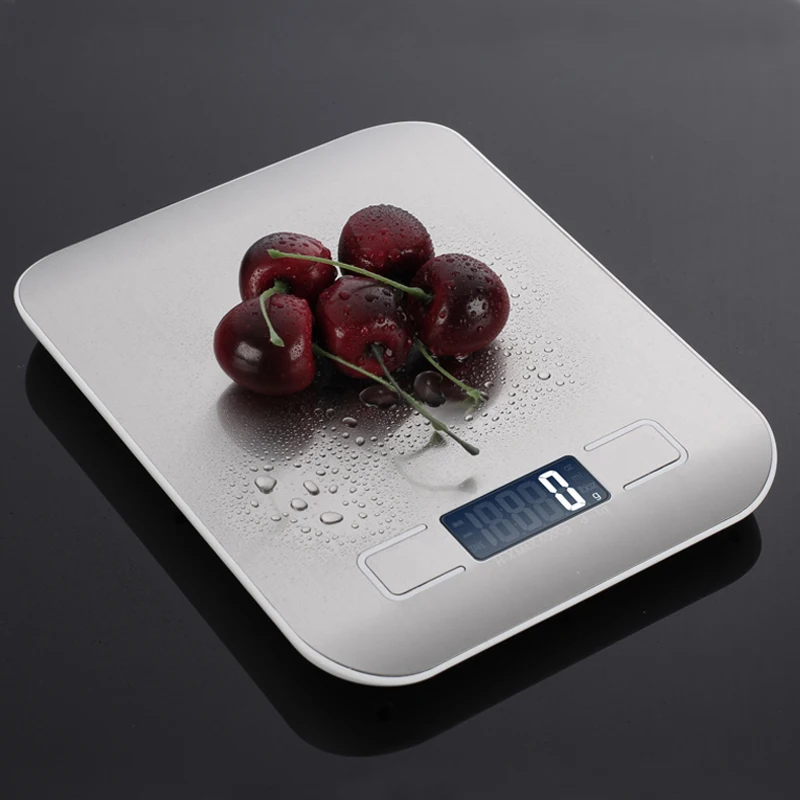 가정용 주방 저울 5Kg/10kg 1g 식품 다이어트 우편 저울 균형 측정 도구 슬림 LCD 디지털 전자 저울