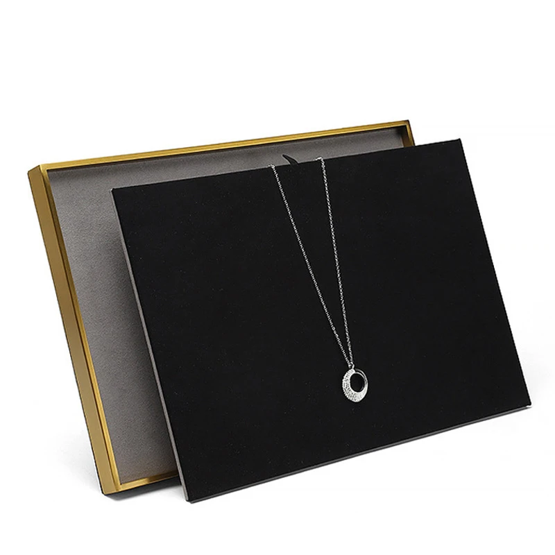 Metal Jewelry Display Plate Double-sided Multi-Function Plate Ring Earring Necklace Pendant Look at the Goods Storage Tray