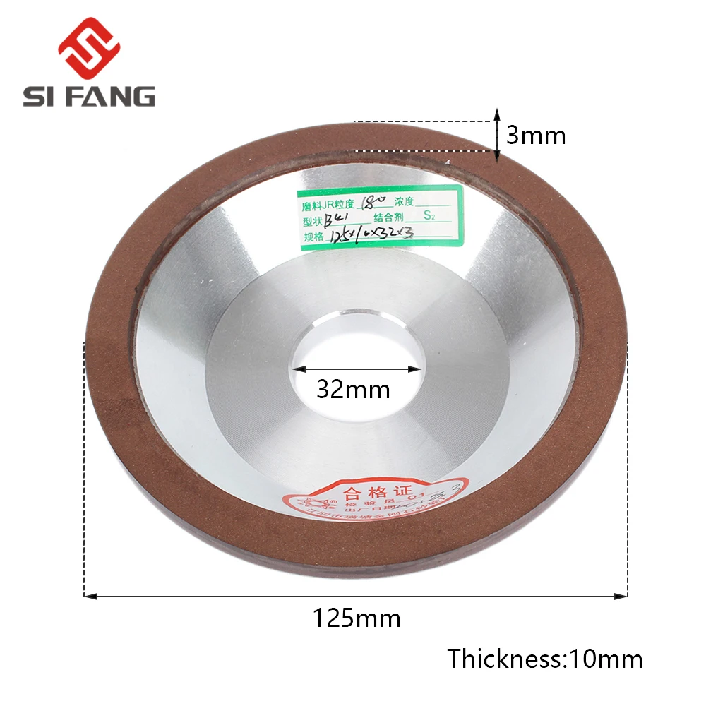 75/100/125/150mm Resin Diamond Grinding Wheel Cup Grinder Disc for Carbide Metal Angle Grinder Tool 120/150/180/240/320/400#