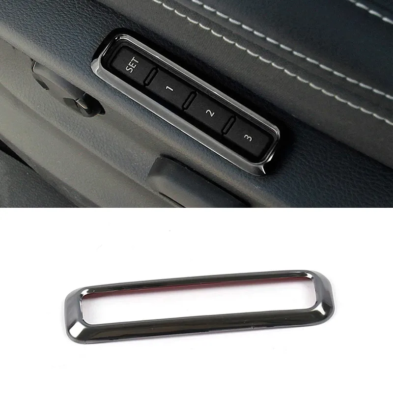 Hivotd For Skoda Kodiaq auto Accessories Interior Mouldings  Seat memory switch Button Frame Trims cover Chrome 2017-2020