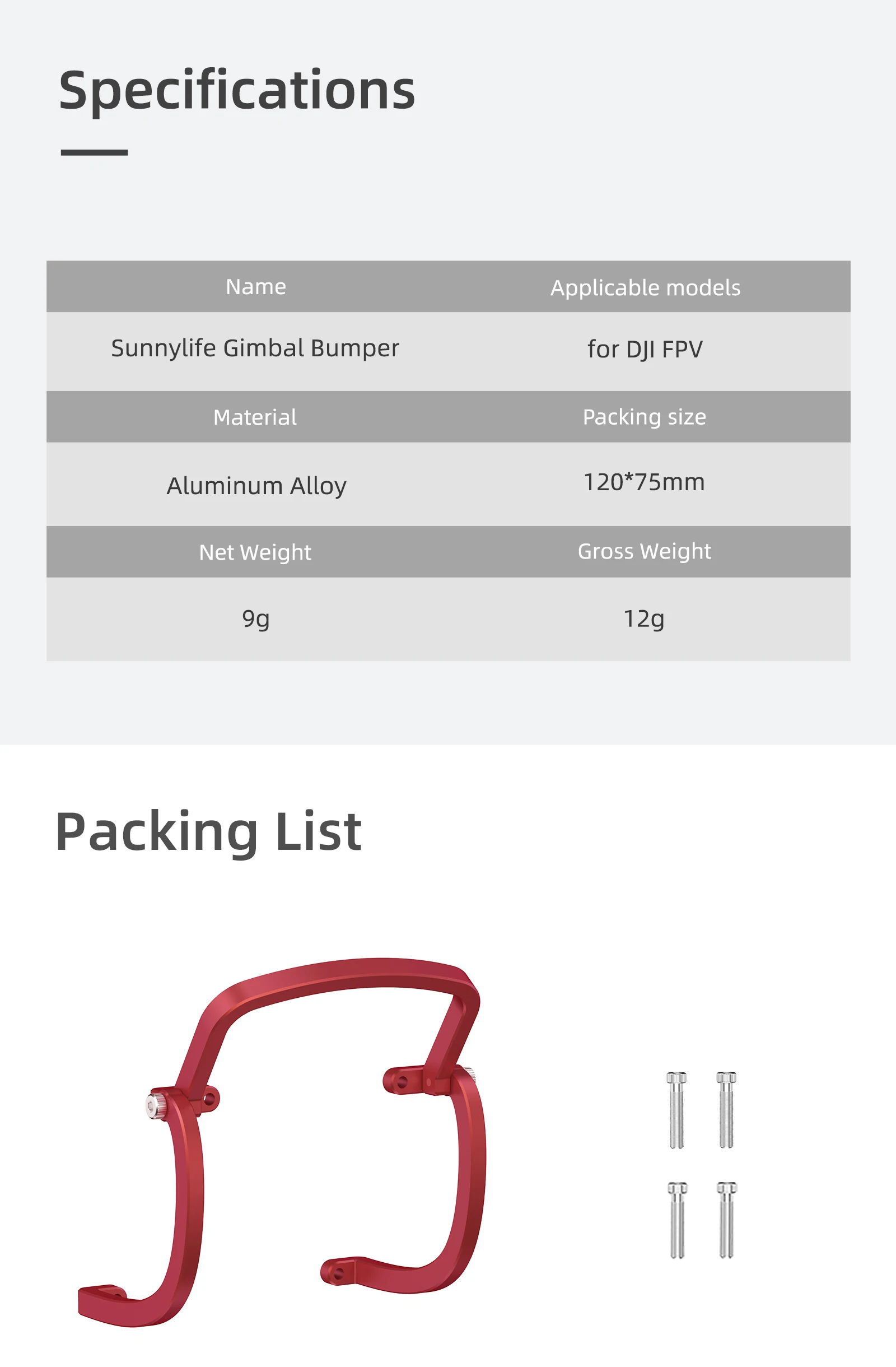 Desain Upgrade Bumper Pelindung Lensa 3 Sudut Anti-tabrakan Bar Pelindung Atas Paduan Aluminium Dapat Dilepas untuk DJI FPV Gimbal