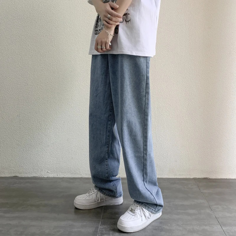 Summer thin men jeans men's fashion famous brand versatile loose straight Summer pants clothes streetwear hiphop denim Hot Sale