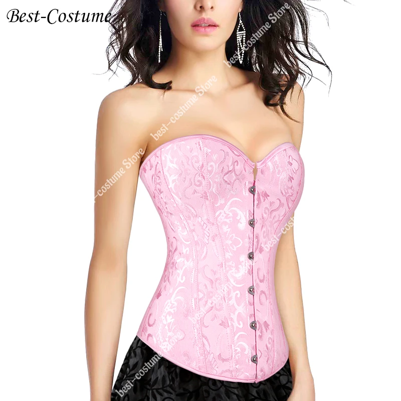 Pink Corsets for Women Bustier Renaissance Outfit Retro Corset Plus Size Lingerie Purple Corset Bustier Top Lace Up