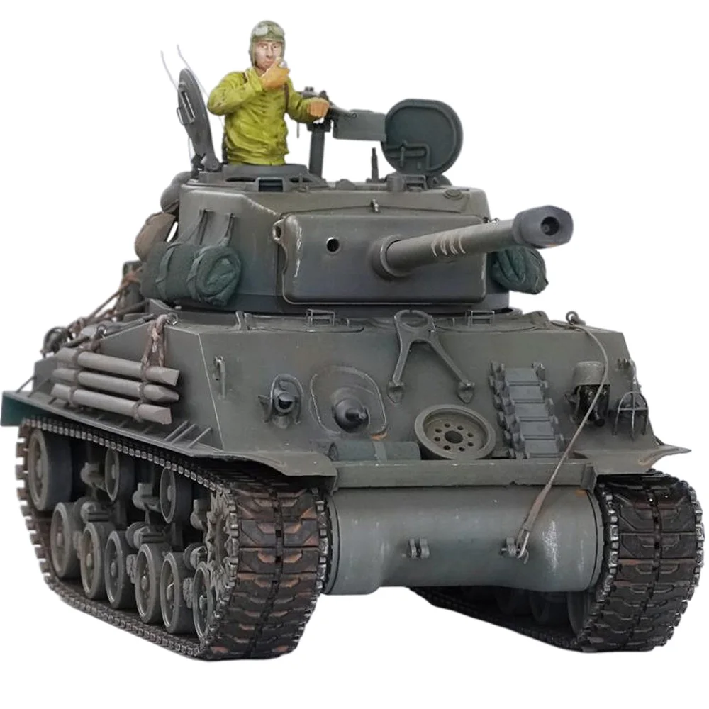 1/16 FURY Shermann M4A3E8 Heavy Hand-Made Tank  2.4G RC RTR WW2 Military Army Model Panzer Remote Control Easy Eight Brad Pitt