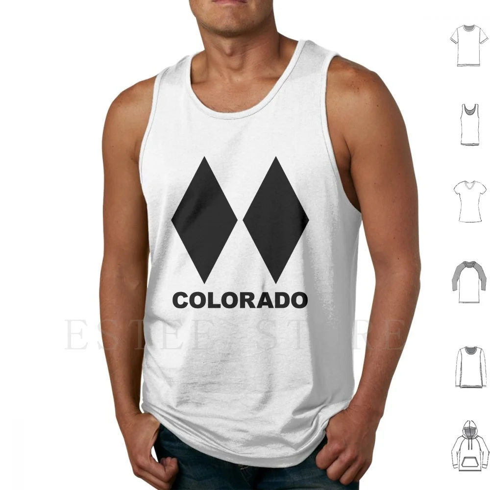 Colorado Double Black Diamond Skiing Ski Expert Only Tank Tops Vest Sleeveless Double Black Diamond Skiing Ski Expert