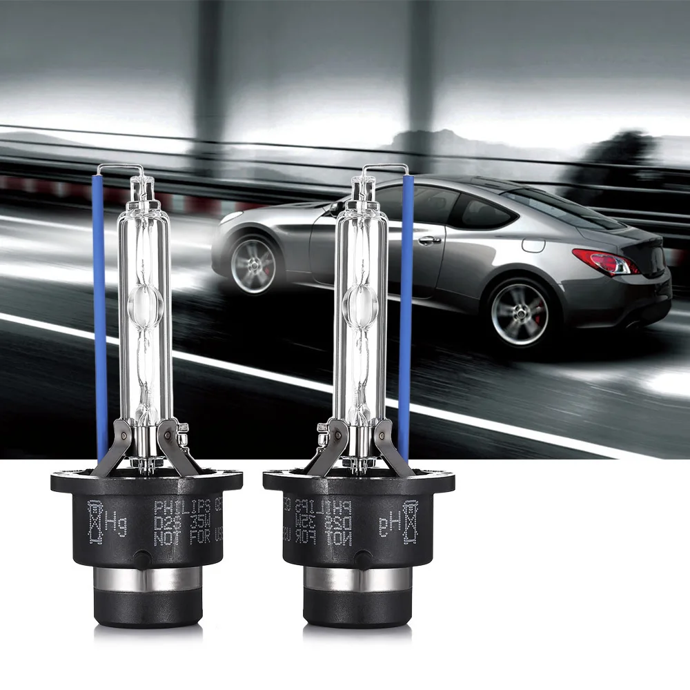 Philips D2R 6000K 35W Xenon Ultinon HID Cool Blue White Light Auto Bulb Upgrade HID Headlight Lamps Quick Start, Pair