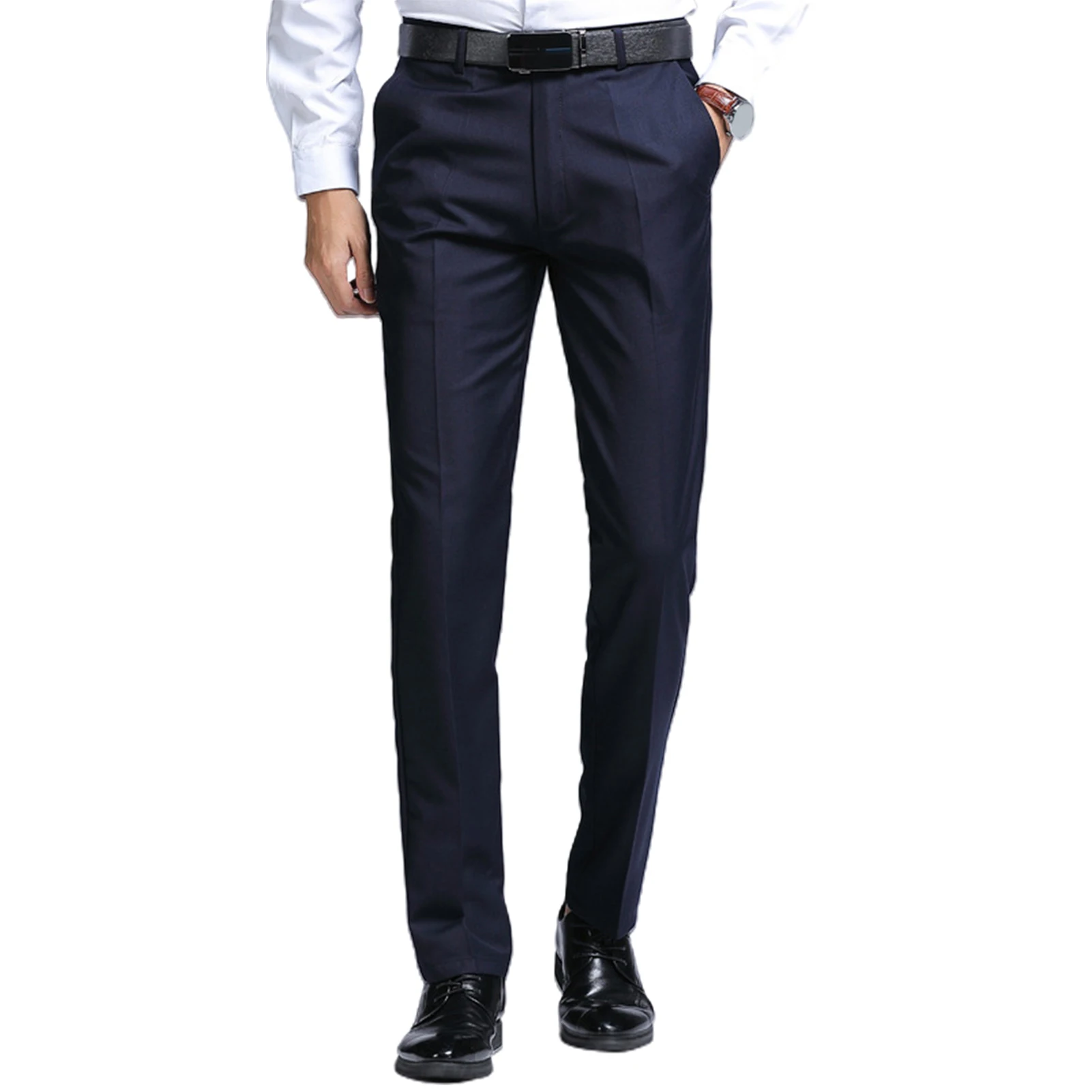 Suit Pants Men Trousers Solid Color Slim Dress Pants Men's Clothing  Business Casual Pants Formal Trousers