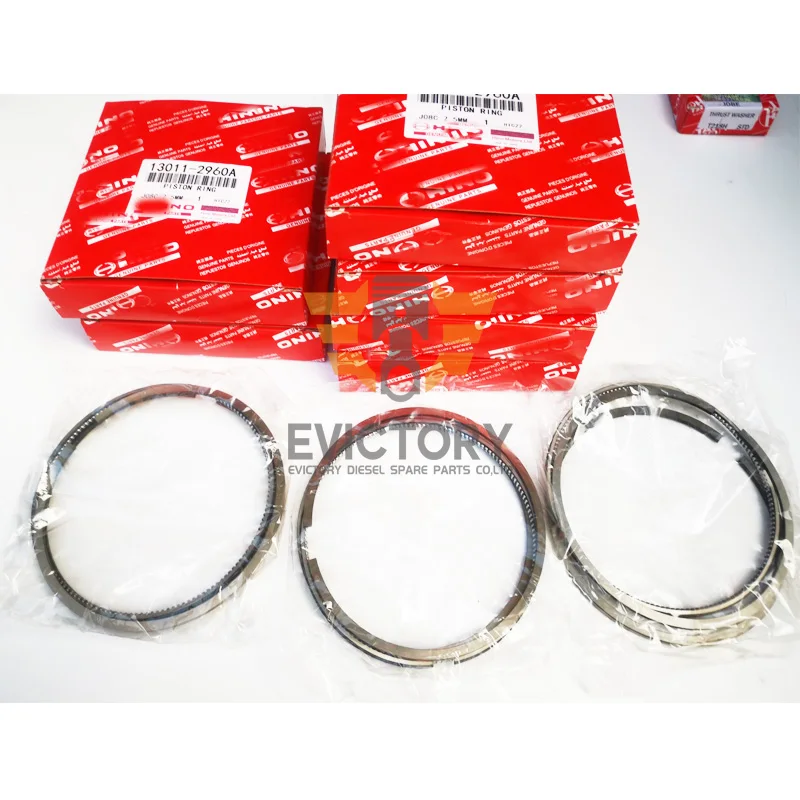 For TRUCK HINO J08CT J08C-T J08C overhaul kit water pump + head gasket + piston ring