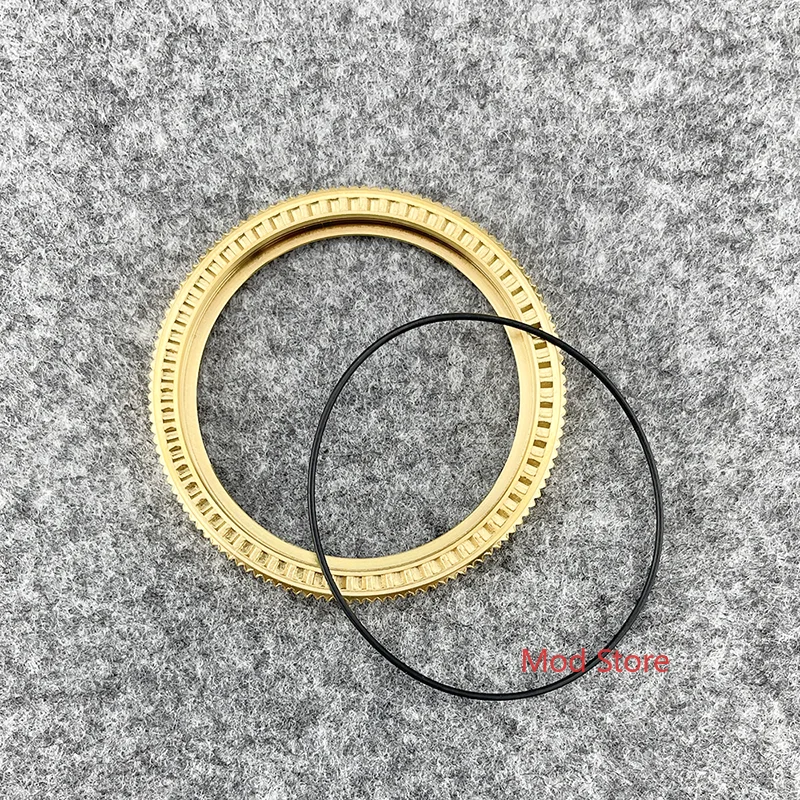 High Quality Compatible with SKX007/SRPD Coin Edge Bezel Gold Polished Finish 316L Stainless Steel Included Gasket