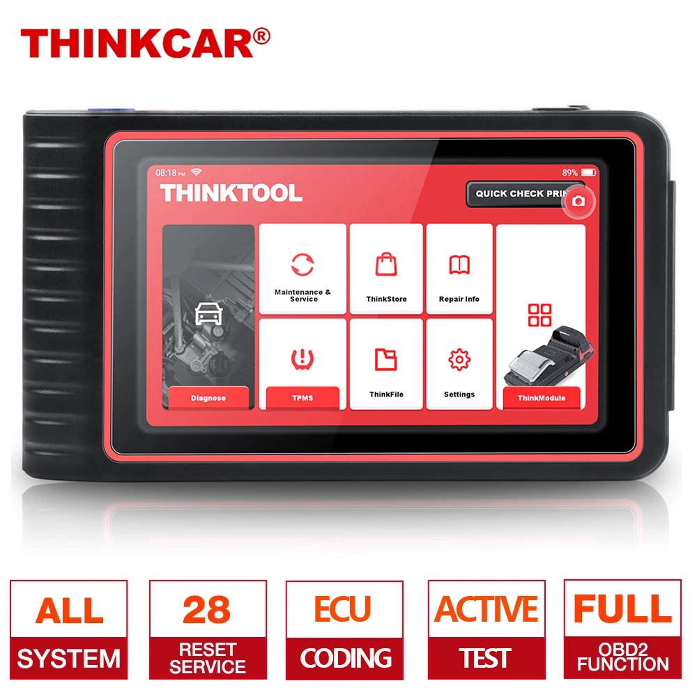 

THINKCAR THINKTOOL OBD2 Scanner All System Code Reader 28 Service Functions SAS TPMS DPF Oil Reset Engine OBDII Cars Diagnose