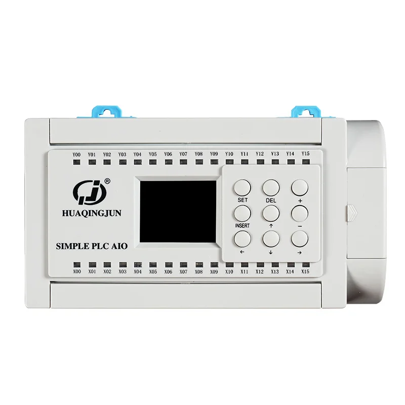 Huaqingjun 16DI 8DO Relay Output PLC with 4-Channel Pulse Outputs Easy Programmable PLC for Parking System