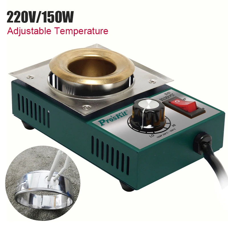 150W Stainless Steel Solder Pot Temperature Controlled Soldering Pot Melting Tin Pot Tin Cans 1pcs EU Plug