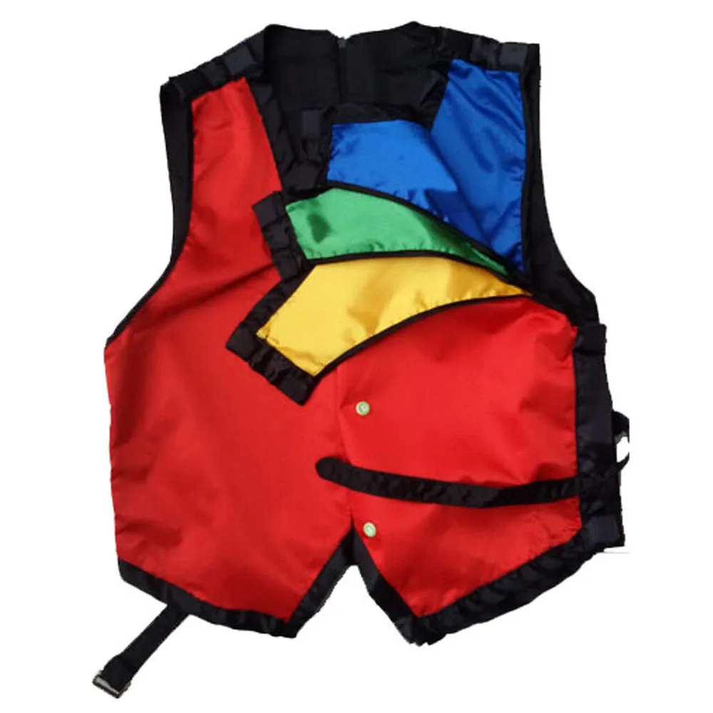 Color Changing Vest Four Color Changing Waistcoat Magic Tricks Trucos de magia Stage Red Magic Illusions Gimmick Props Magica