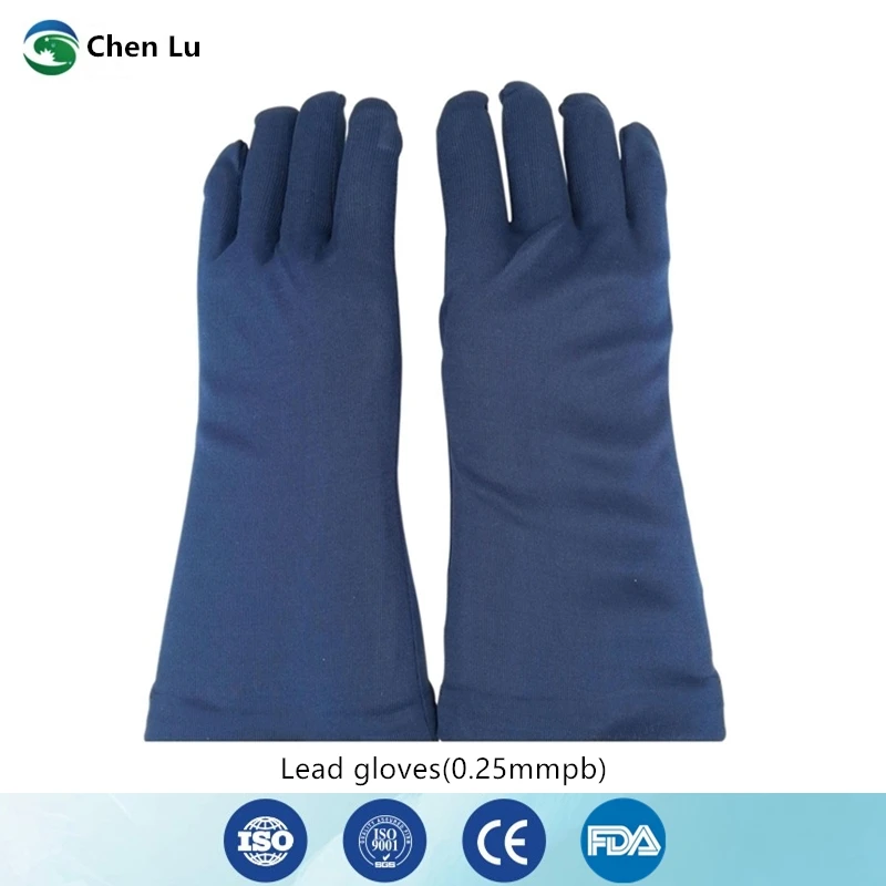 Genuine laboratory/factory use radiological protection lead rubber gloves x-ray radiation protective 0.25mmpb lead gloves