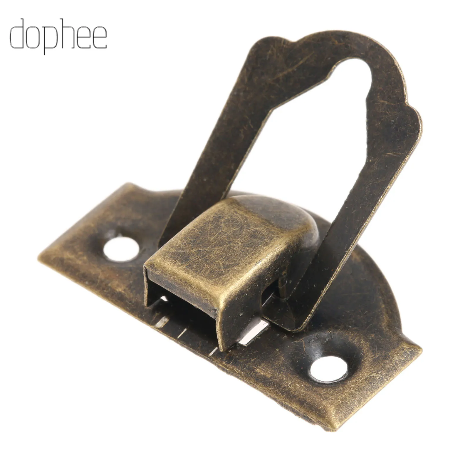dophee 12pcs Antique Metal Lock 29*27mm Wooden Jewelry Box Decorative Padlock Hasps Latch With Screws Furniture Hardware