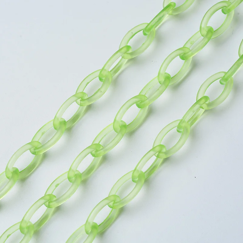 50 cmx5pcs catena trasparente fai da te per gioielli che fanno collana fatta a mano braccialetto corda catena di plastica colori isolati risultati dei monili