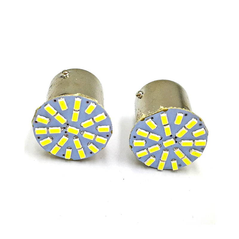 500PCS BA15S 1156 P21W 3014 22 SMD 1157 BAY15D LED Bulbs Used for Car Reverse Light Brake Lights Tail Lights RV lights White 12V