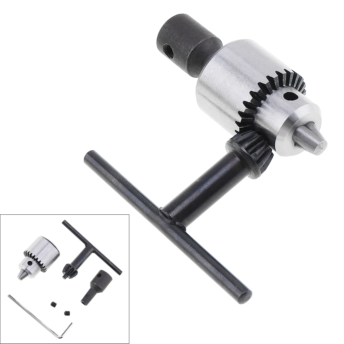 Mini Drill Chuck & Drill Chuck Adapter Micro JTO Taper Mounted Drill Chuck and Wrench With Chuck Key for Power Tools Accessories