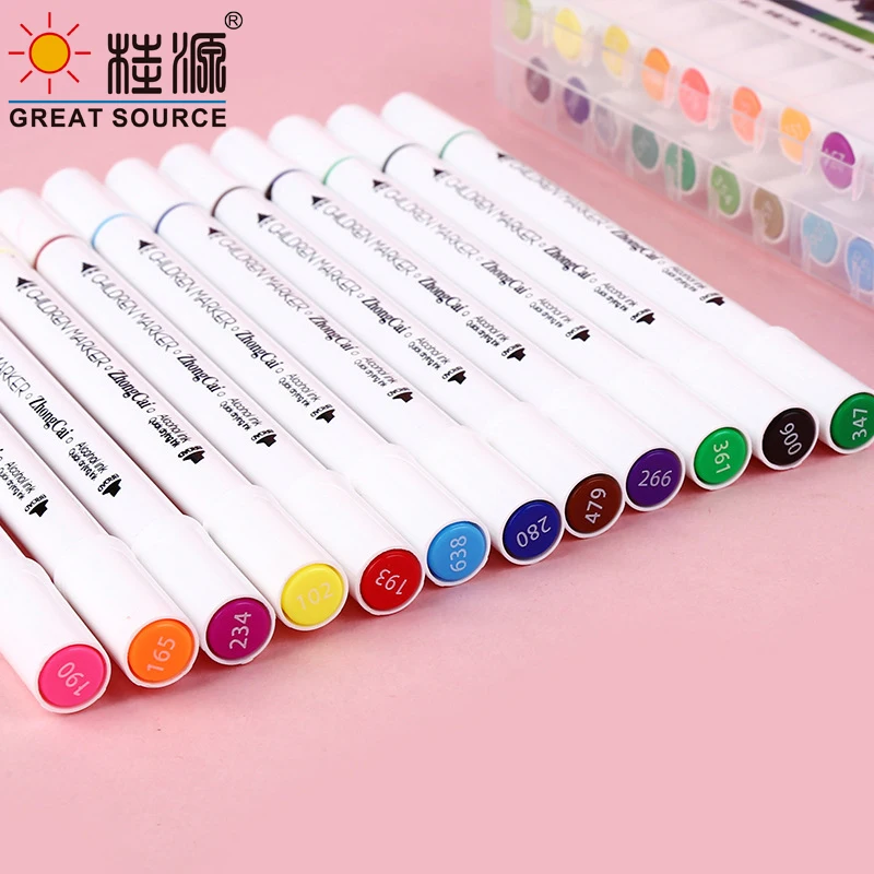 

Makeasy Double-end Oily Marker Fine Mark Pen Small Head Hook Line Pen Multi-Pens 12Colors/24Colors/36Colors/48Colors(1 set)