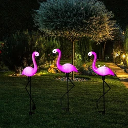 Flamingo-lâmpada conduzida solar para a cerca exterior, luz exterior impermeável da decoração, boa para um jardim ou um pátio