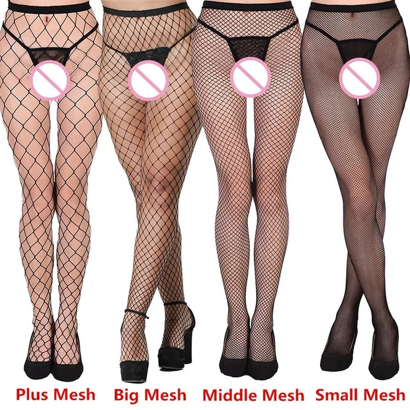 10 Pcs Sexy Crotchless Pantyhose Women Fishnet Thigh High Stockings Pantyhose Female Fishnet Tights Nylon Pantyhose Vrouw Kousen