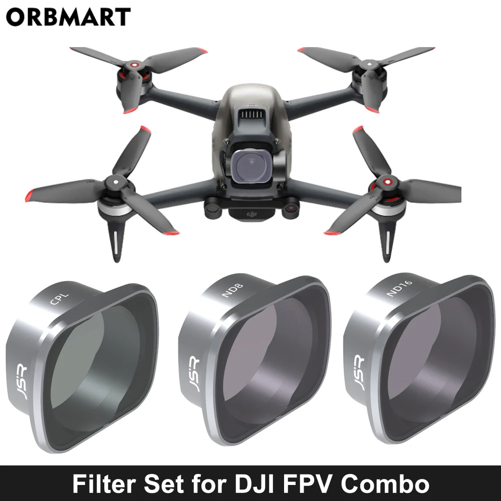 Orbmart filtro de lente para dji fpv combo cpl uv nd 8 16 32 estrelas night camera filtros protetor de lente para dji fpv drone acessórios