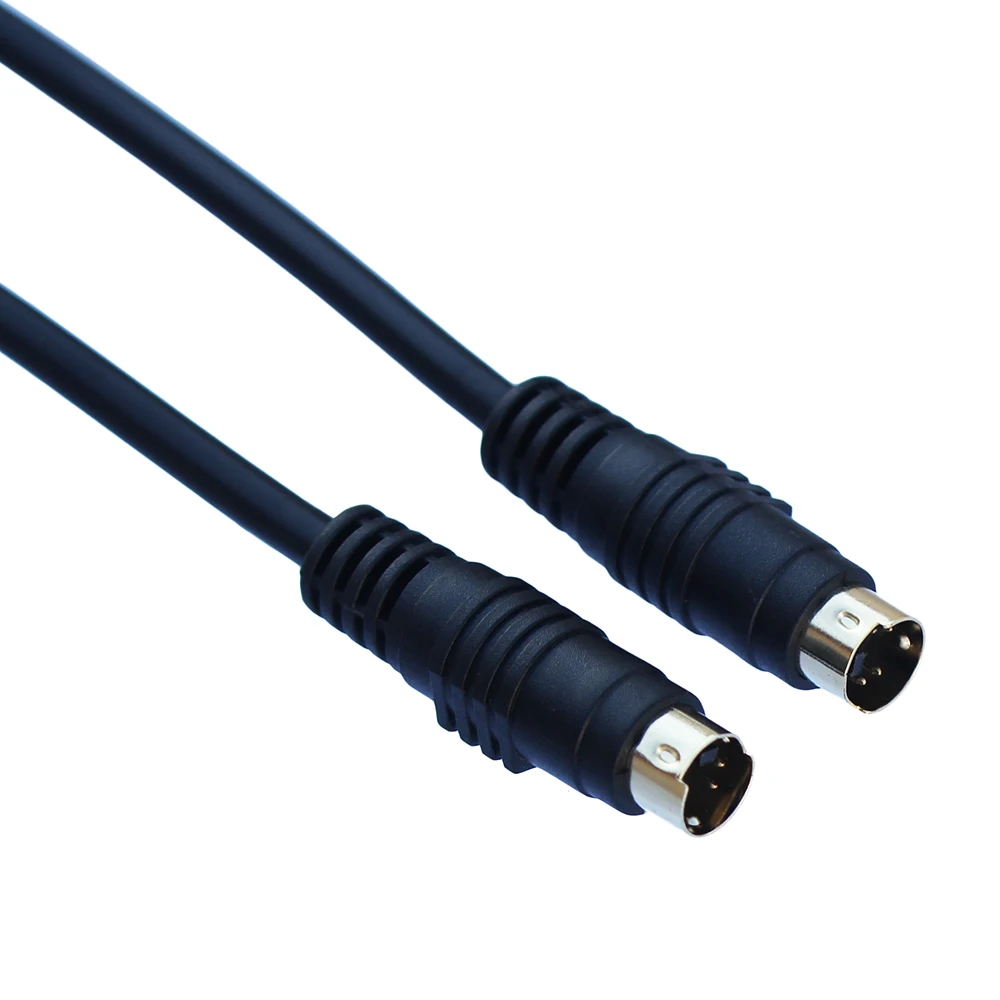 1.5m S-video Cable Male to Male 4 pin computer connected TV cable For Projector VCR DVD Nickel plated New