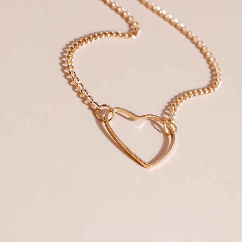 Aihua Mode schöne Mädchen Schlüsselbein Kette Liebe Herzen Halsketten & Anhänger für Frauen prägnante ol Halsketten Geburtstags geschenke – Detail 4