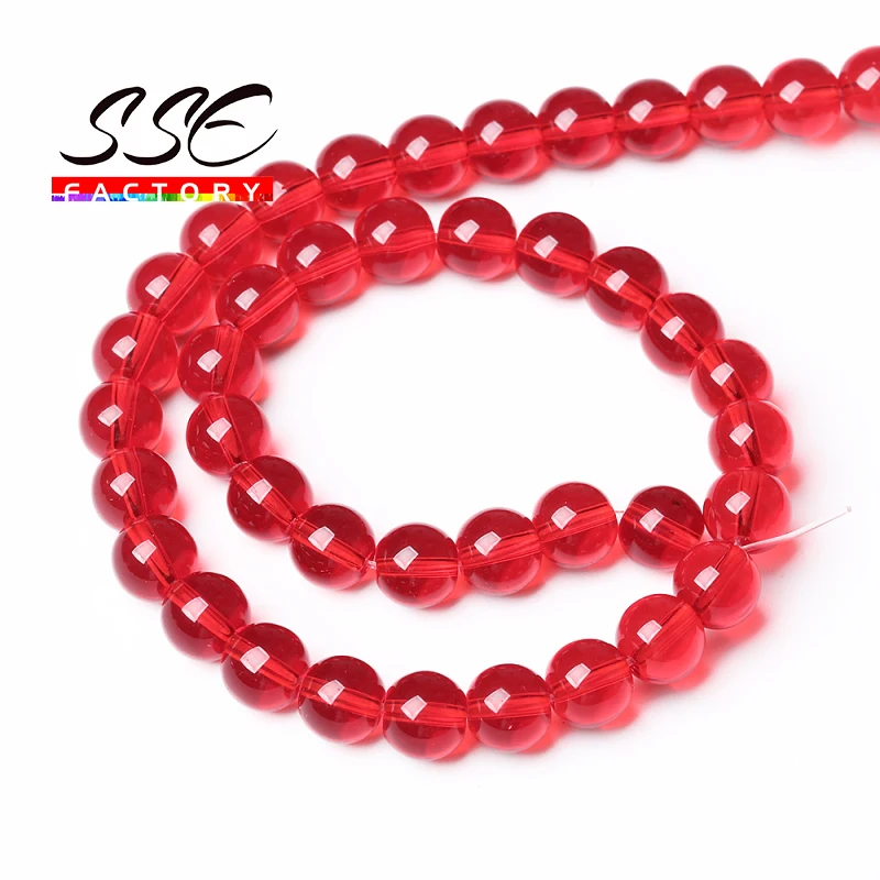 Groothandel Natuursteen Losse Kralen Rode Glazen Kralen 15 "Strand 4 6 8 10 12 Mm Voor Sieraden Maken diy Armband Accessoires CMG6