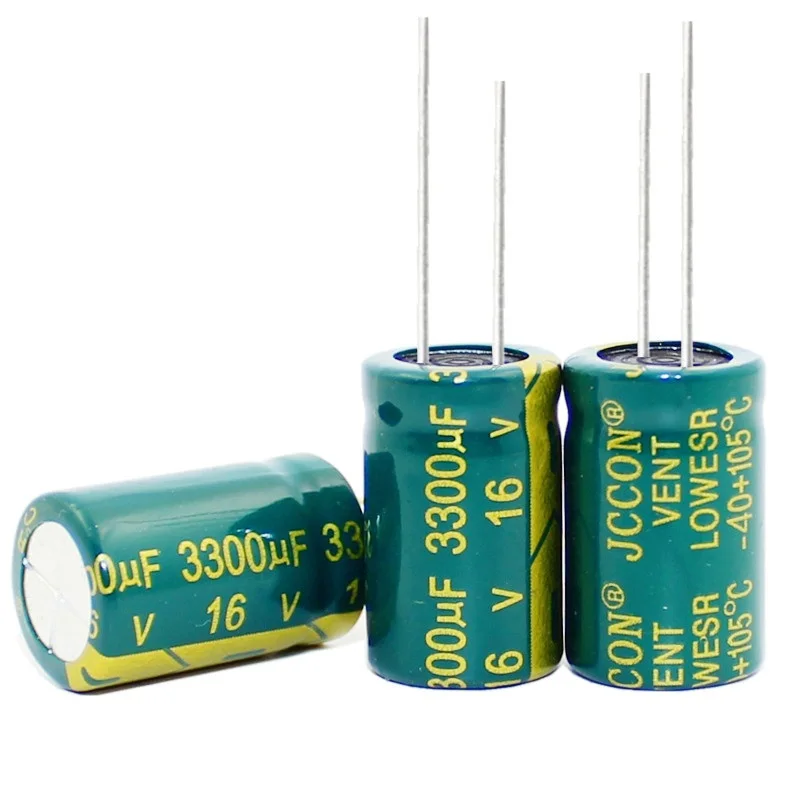 

100PCS/LOT 3300uf 16V 16v 3300uf high frequency low impedance aluminum electrolytic capacitor Volume: 13*20mm
