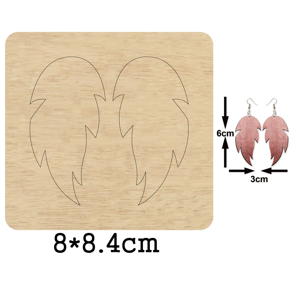 

Simple Leaf Drop Earrings Cutting Wooden Mold Leaf Wood Dies For DIY Leather Cloth Paper Crafts Fit Common Die Cutting Machines