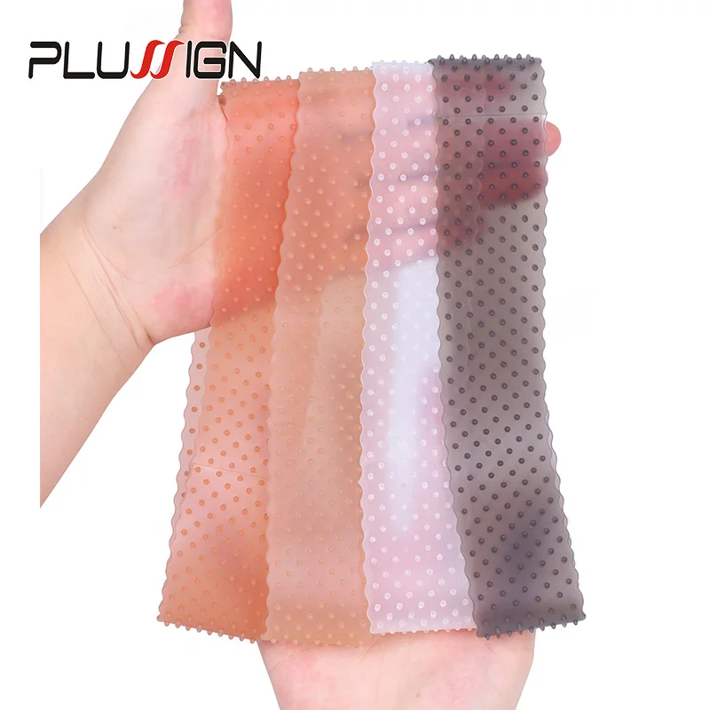 Silikon-Perückenband, elastischer Perückengriff, braun, transparent, schwarz, Stirnband zur Fixierung von Perücken, beiges Haarband ohne Gel oder Kleber, rutschfest – Detail 5