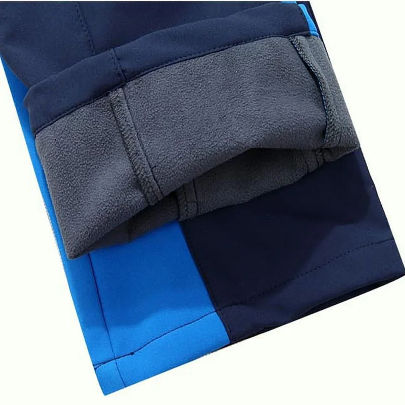 Men\'s Winter Fleece Softshell Hiking Pants Outdoor Sports Thick Warm Fishing Trekking Camping Skiing Male Trousers m-4xl