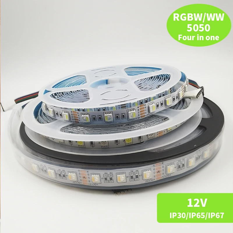 FLDJL 5M 300leds DC 12V RGBW/RGBWW 4 color in 1 led chip 60Leds/m  Waterproof IP30/65/67 5050 SMD flexible LED Strip light