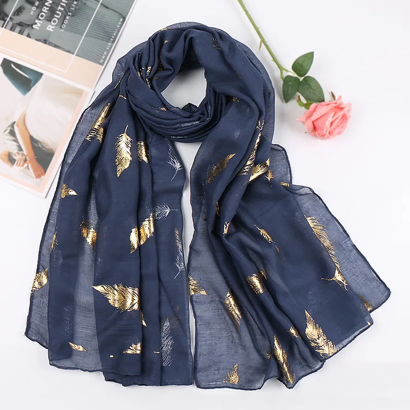 Tassel Spain Gold Glitter Scarf Women Cotton Viscose Shimmer Hijab Muslim Woman Veil Shawl Winter Scarves Uneven Handkerchief