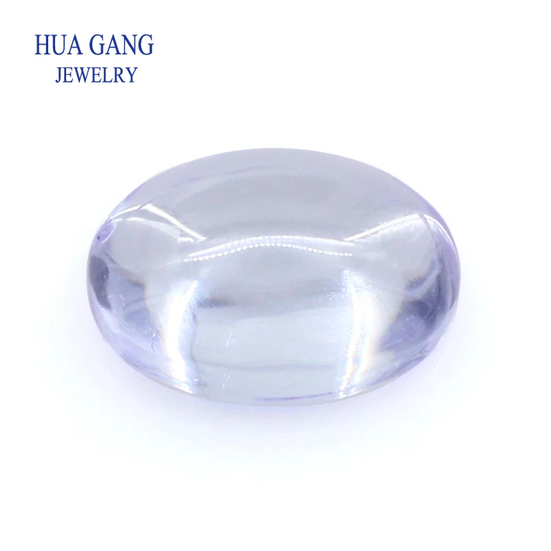 

Lavender Cubic Zirconia Stone Oval Shape Cabochon Cut Flat Back Loose CZ Stone Synthetic Gems For Jewelry