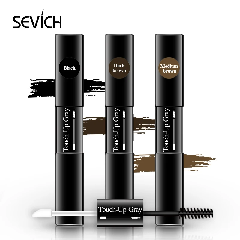 Sevich Double ENDS Design farba do włosów Stick natychmiastowa przykrywka szare włosy korzeń 3 kolory 7ml zmodyfikuj kremową kij tymczasowa farba do