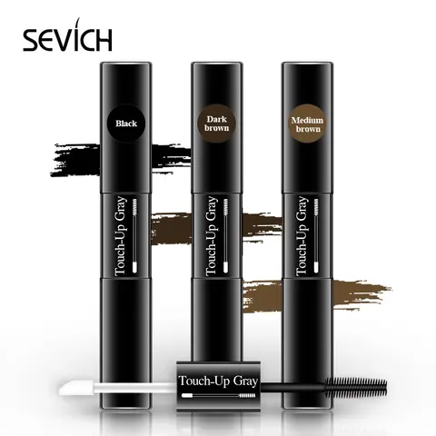 Sevich Double ENDS 디자인 머리 염색 스틱 인스턴트 커버 회색 머리 뿌리 3 색 7ml 수정 크림 스틱 임시 머리 염색 펜