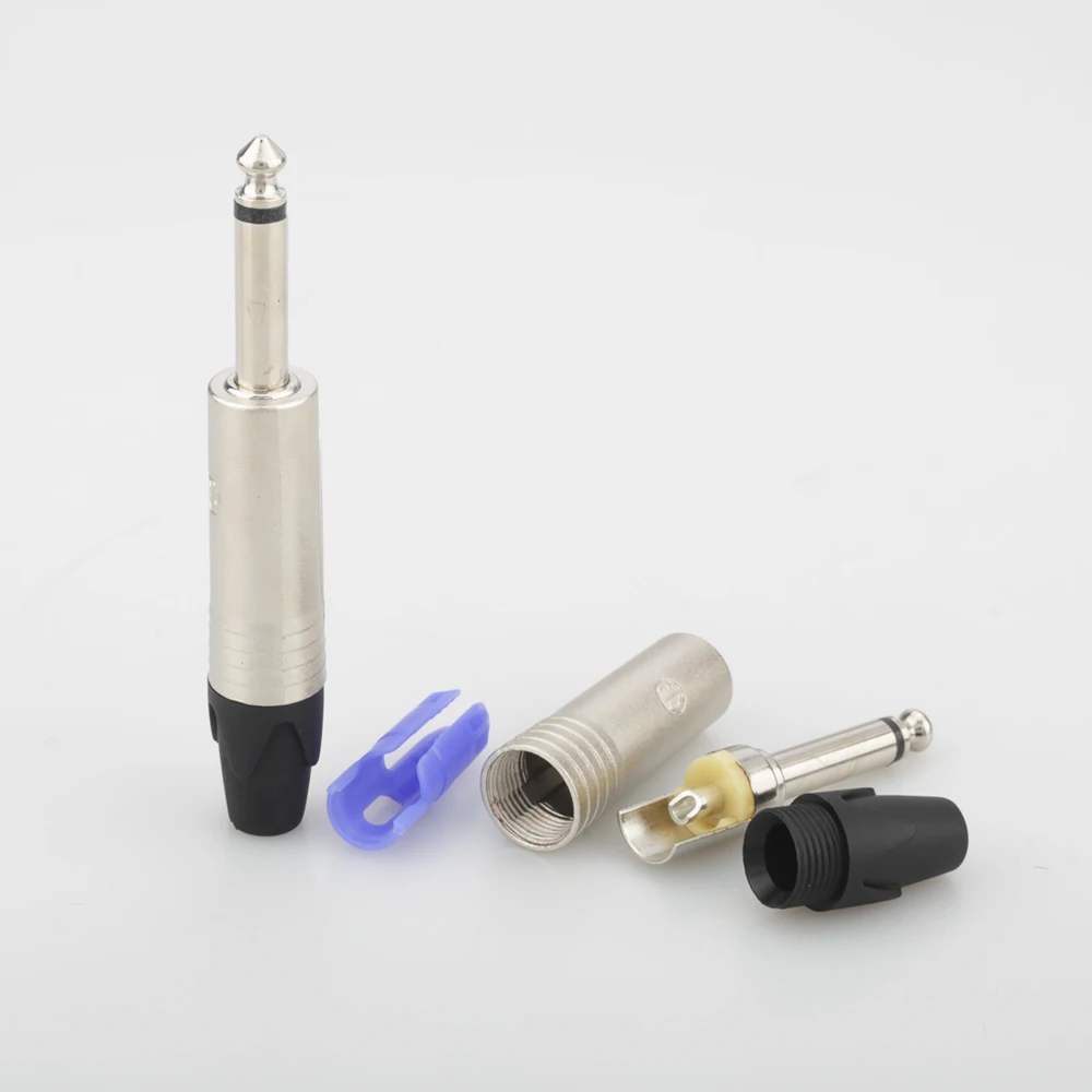 4 pezzi Audiocrast Neutrik 6.3mm Jack Mono Plug Neutrik Mono 6.3mm connettore maschio a saldare