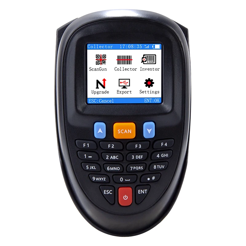 Imagem -04 - Scanner de Código de Barras Pda Collcetor Ns7103 1d 2d qr Código Verificação Inventário Armazenamento Handheld Repetição Alarme Contagem Lcd