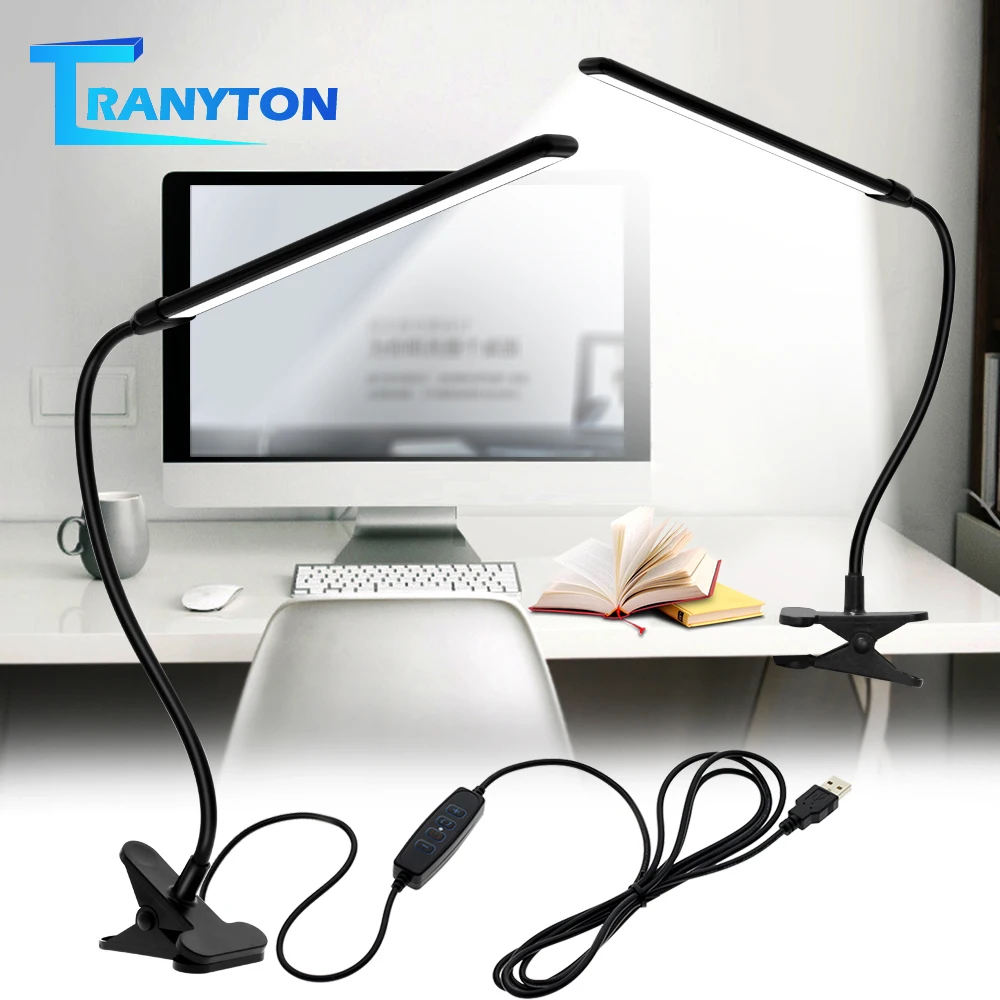 led desk lamp luz de mesa carregamento usb dobravel regulavel estudo leitura brilho cor ajustavel com interruptor 01