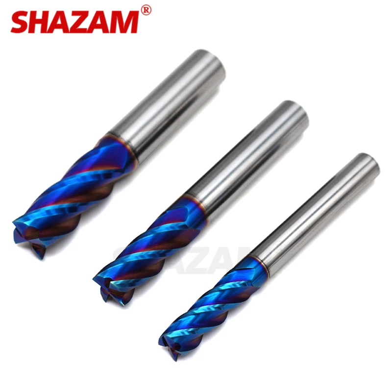Imagem -04 - Shazam-top Milling Cutter Kit Revestimento da Liga Tungstênio Aço Ferramenta Cnc Maching Endmil Hrc70 Desbaste de Canto