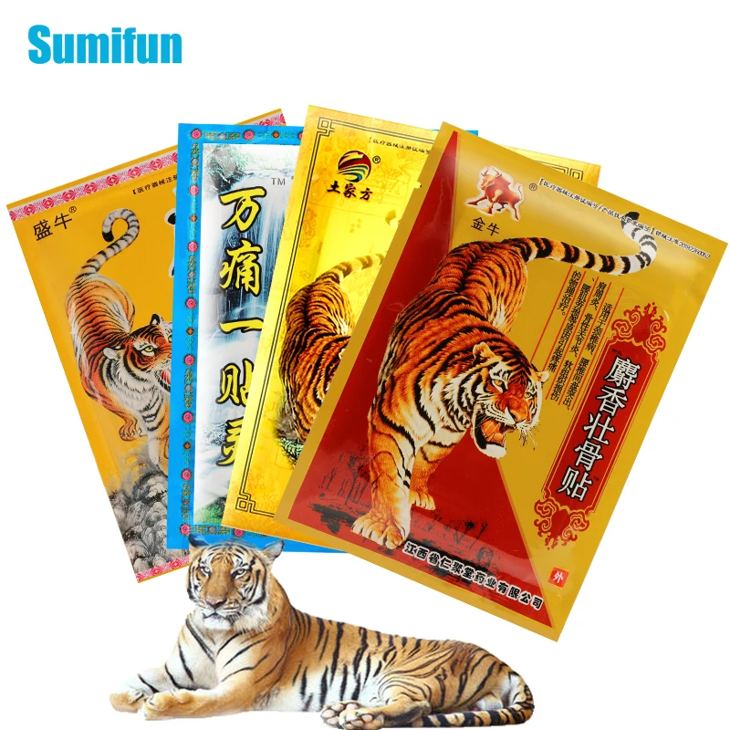 

4Types Tiger Blam Arthritis Plaster For Neck Back Cervical Knee Joints Muscle Pain Relief Chinese Herbal Analgesic Patches 8pcs