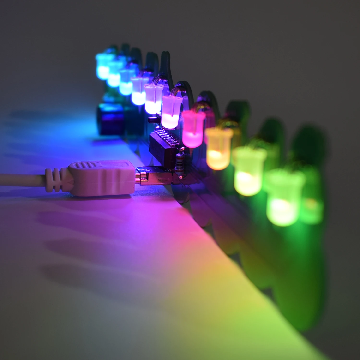 RGB tam renkli LED noel sevinç dans kardan adam yaratıcı müzik kutusu Kaking DIY kiti