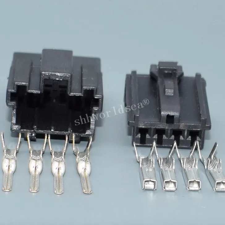 shhworldsea  2.0mm 4pin 4way male female plastic crimp connectors 7123-8345 7122-8345