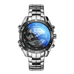 STYRVE Brand New Men Sports Watch 50M Waterproof Stainless Steel Luxury Japan 2035 Movement Quartz Digital Watches montre homme