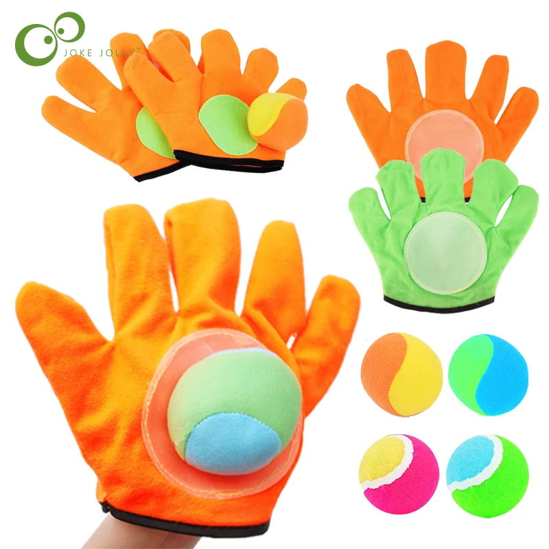 1 Set Kids Sucker Sticky Ball Toy Outdoor Sports Catch Ball Game Set Throw And Catch Parent-Child Interactive Outdoor Toys GYH