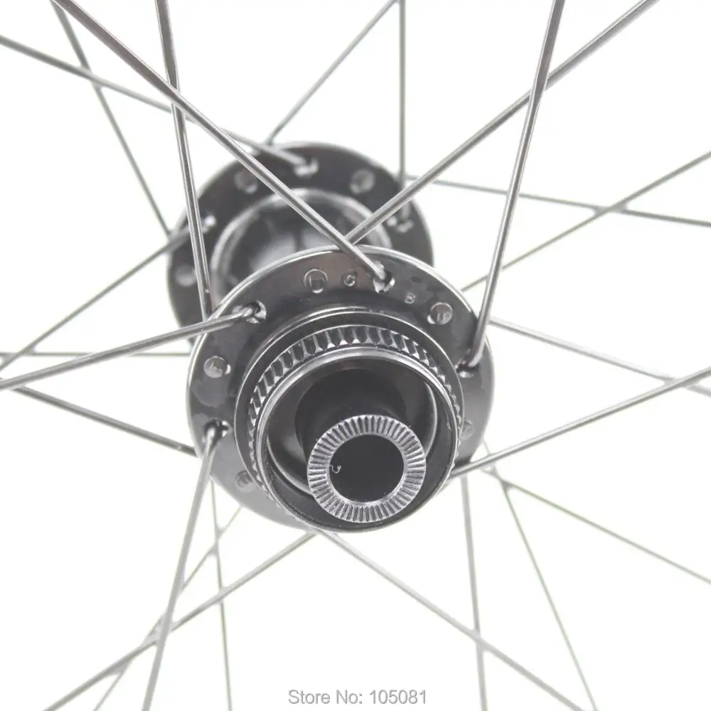 700C tubular clincher tubeless rim Road bike full carbon bicycle wheelset Thru Axle center lock disc brake hubs Newest