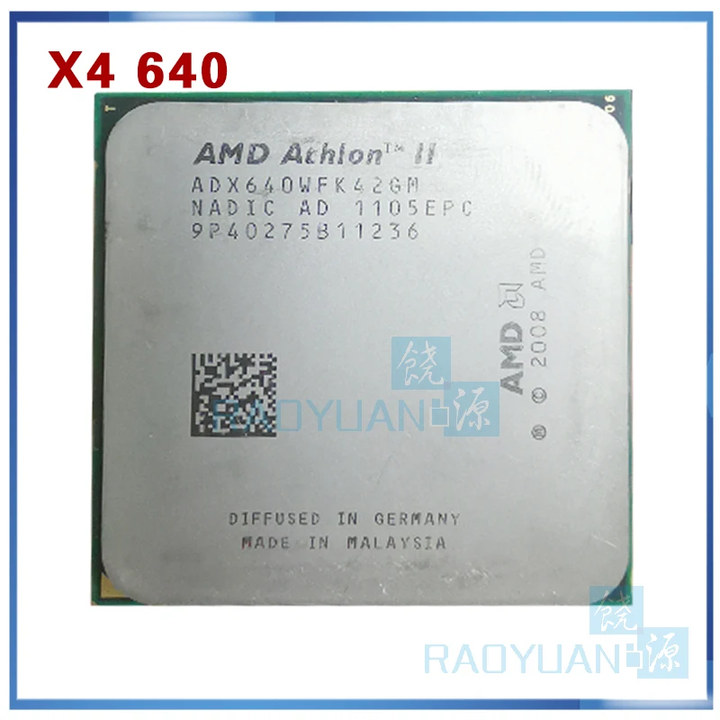 AMD Athlon II X4 640 3 GHz Quad-Core CPU Processor ADX640WFK42GM Socket AM3